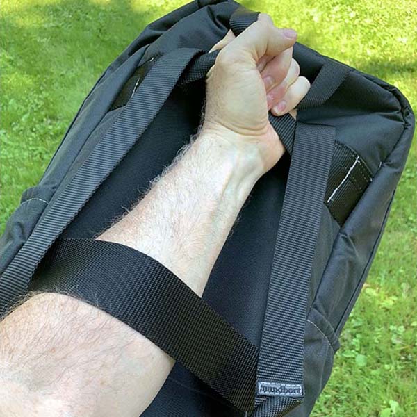 Houlton bodyguard works to make bags that double as armor